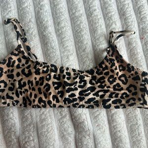 PACSUN LEOPARD PRINT BIKINI TOP